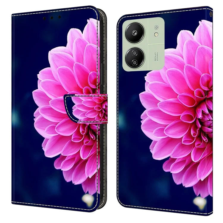 For Xiaomi Redmi 13C 4G / Poco C65 4G Case PU Leather Stand Wallet Cover