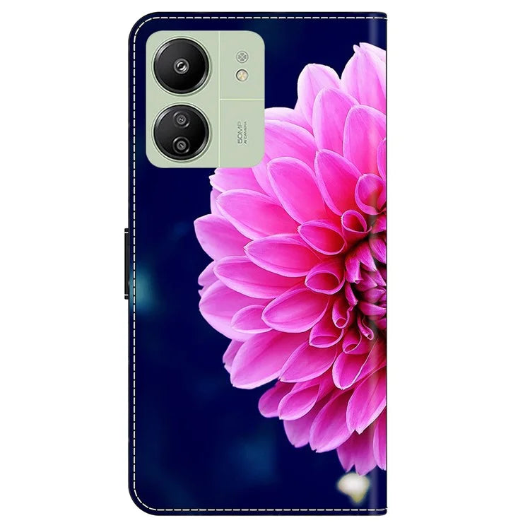 For Xiaomi Redmi 13C 4G / Poco C65 4G Case PU Leather Stand Wallet Cover