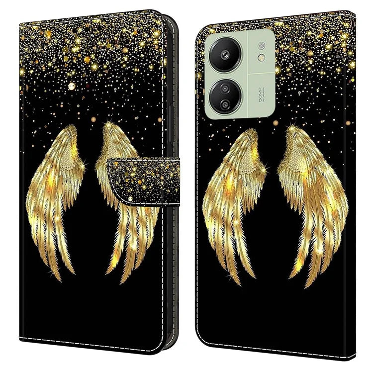 For Xiaomi Redmi 13C 4G / Poco C65 4G Case PU Leather Stand Wallet Cover