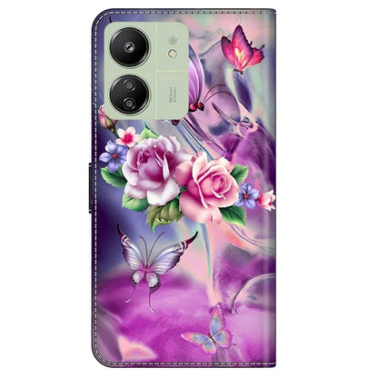 For Xiaomi Redmi 13C 4G / Poco C65 4G Case PU Leather Stand Wallet Cover