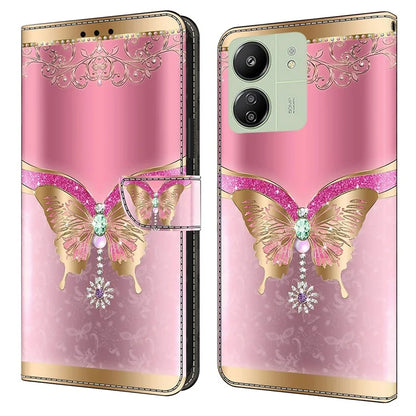 For Xiaomi Redmi 13C 4G / Poco C65 4G Case PU Leather Stand Wallet Cover