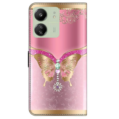 For Xiaomi Redmi 13C 4G / Poco C65 4G Case PU Leather Stand Wallet Cover