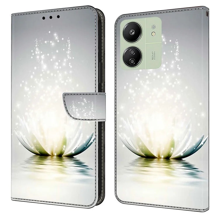 For Xiaomi Redmi 13C 4G / Poco C65 4G Case PU Leather Stand Wallet Cover