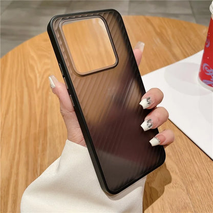 For Xiaomi 14 Pro Case Twill Stripe TPU+PC Protective Phone Cover