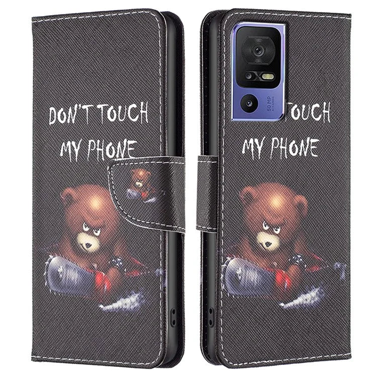 For TCL 40 SE Leather Case Pattern Printing Wallet Stand Cover