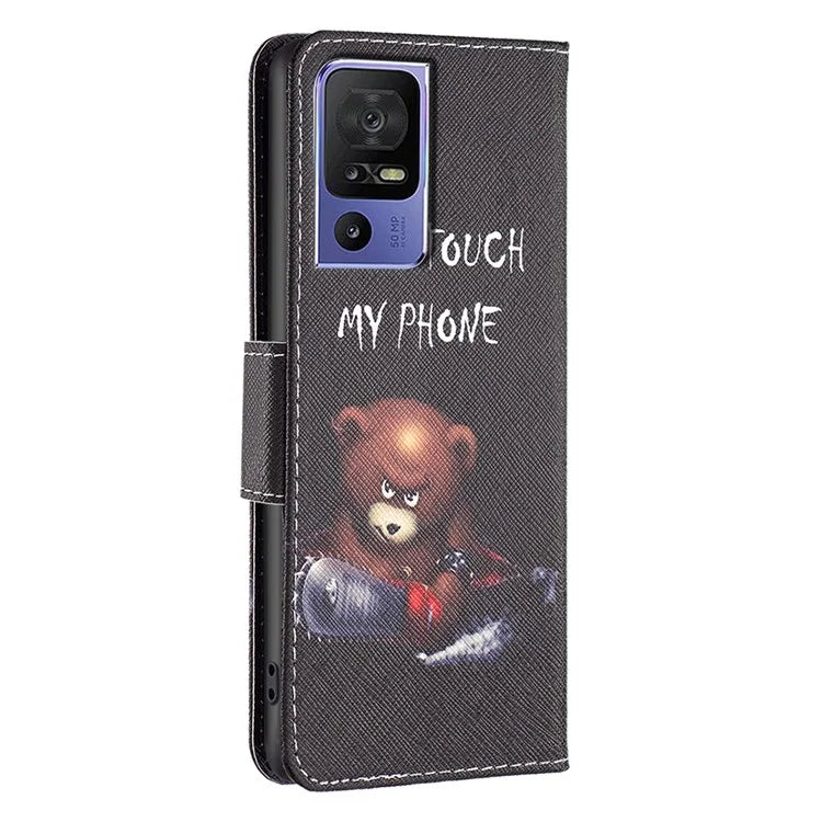 For TCL 40 SE Leather Case Pattern Printing Wallet Stand Cover