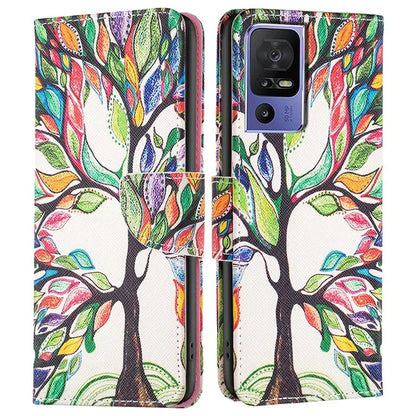For TCL 40 SE Leather Case Pattern Printing Wallet Stand Cover