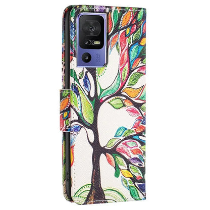 For TCL 40 SE Leather Case Pattern Printing Wallet Stand Cover