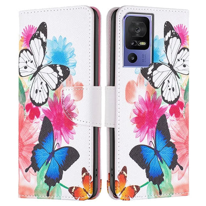 For TCL 40 SE Leather Case Pattern Printing Wallet Stand Cover
