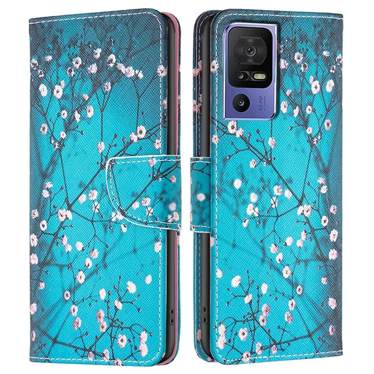 For TCL 40 SE Leather Case Pattern Printing Wallet Stand Cover