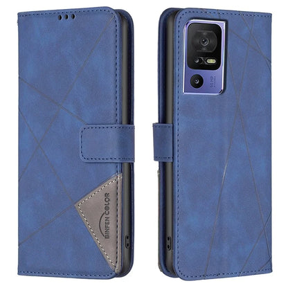 BINFEN COLOR BF05 For TCL 40 SE Wallet Case Magnetic Clasp Phone Cover