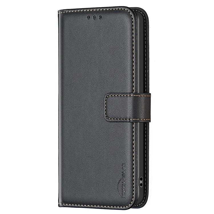 BINFEN COLOR BF17 For TCL 40 SE Leather Case Wallet Phone Stand Cover