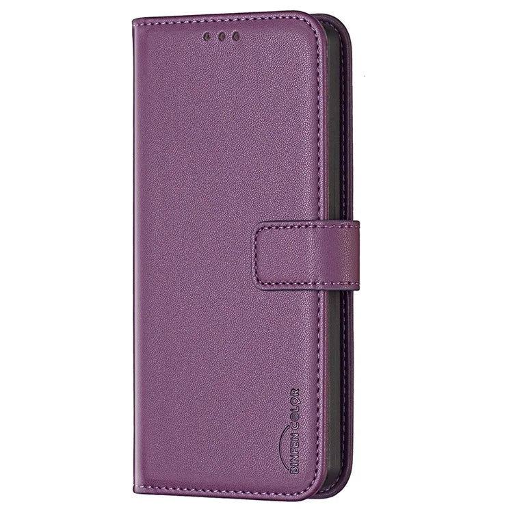 BINFEN COLOR BF17 For TCL 40 SE Leather Case Wallet Phone Stand Cover