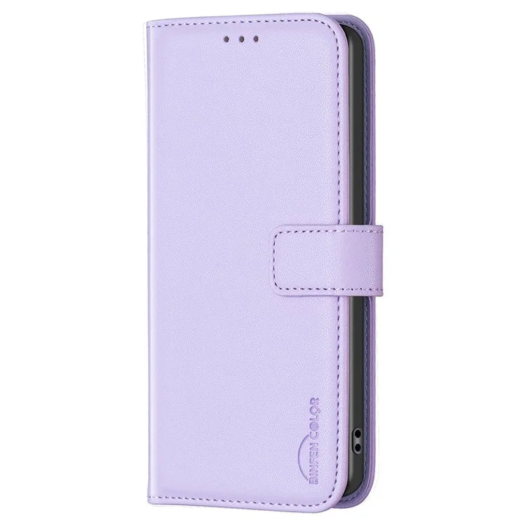 BINFEN COLOR BF17 For TCL 40 SE Leather Case Wallet Phone Stand Cover