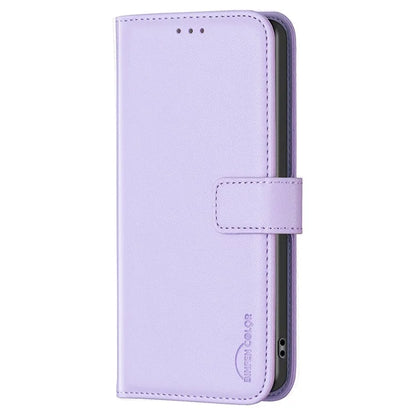 BINFEN COLOR BF17 For TCL 40 SE Leather Case Wallet Phone Stand Cover