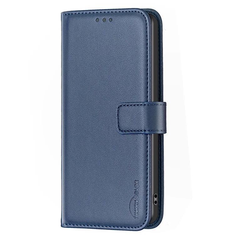 BINFEN COLOR BF17 For TCL 40 SE Leather Case Wallet Phone Stand Cover