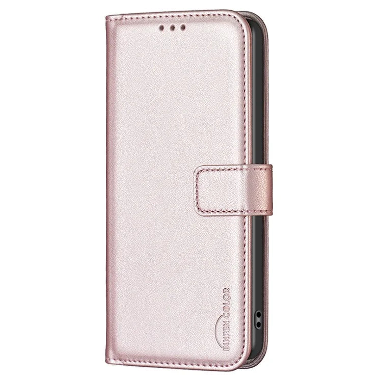 BINFEN COLOR BF17 For TCL 40 SE Leather Case Wallet Phone Stand Cover