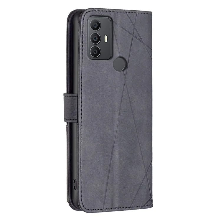 BINFEN COLOR BF05 For TCL 305 / 306 / 30 SE / 30E Phone Case PU Leather Flip Cover