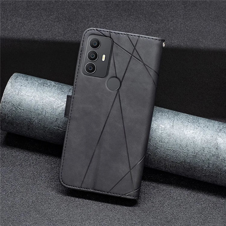 BINFEN COLOR BF05 For TCL 305 / 306 / 30 SE / 30E Phone Case PU Leather Flip Cover