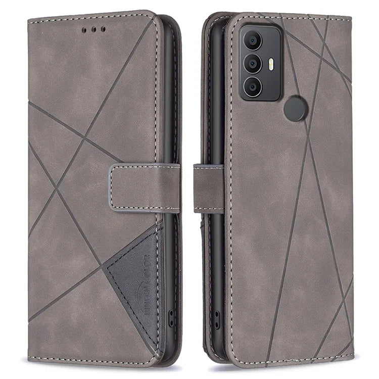 BINFEN COLOR BF05 For TCL 305 / 306 / 30 SE / 30E Phone Case PU Leather Flip Cover