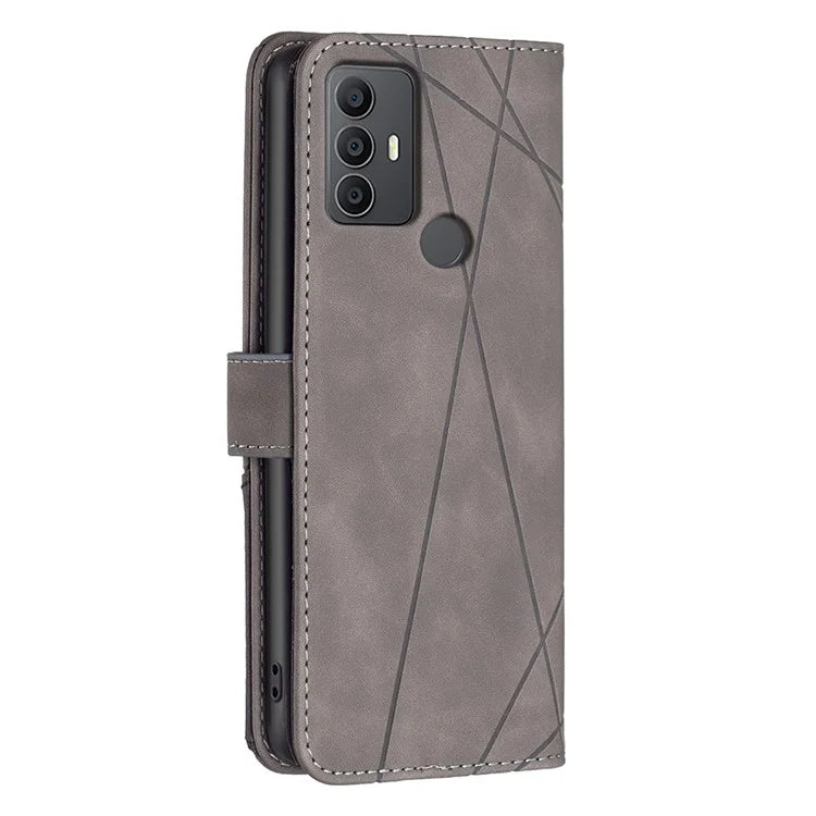 BINFEN COLOR BF05 For TCL 305 / 306 / 30 SE / 30E Phone Case PU Leather Flip Cover