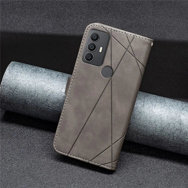 BINFEN COLOR BF05 For TCL 305 / 306 / 30 SE / 30E Phone Case PU Leather Flip Cover