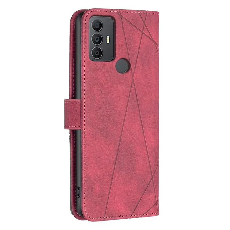 BINFEN COLOR BF05 For TCL 305 / 306 / 30 SE / 30E Phone Case PU Leather Flip Cover