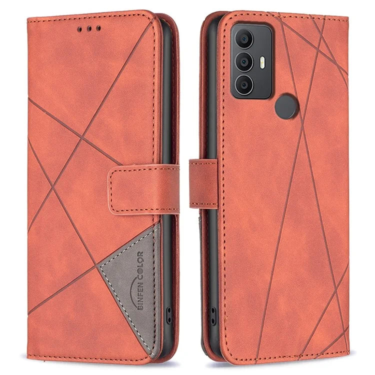 BINFEN COLOR BF05 For TCL 305 / 306 / 30 SE / 30E Phone Case PU Leather Flip Cover