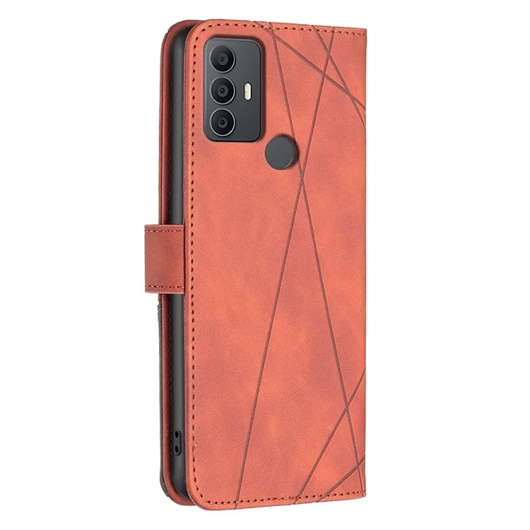 BINFEN COLOR BF05 For TCL 305 / 306 / 30 SE / 30E Phone Case PU Leather Flip Cover