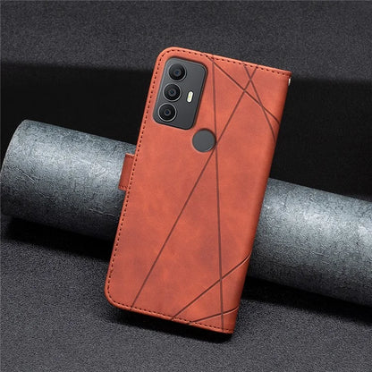 BINFEN COLOR BF05 For TCL 305 / 306 / 30 SE / 30E Phone Case PU Leather Flip Cover