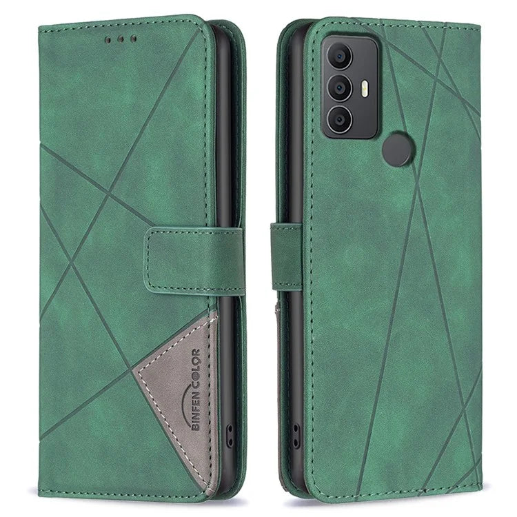 BINFEN COLOR BF05 For TCL 305 / 306 / 30 SE / 30E Phone Case PU Leather Flip Cover