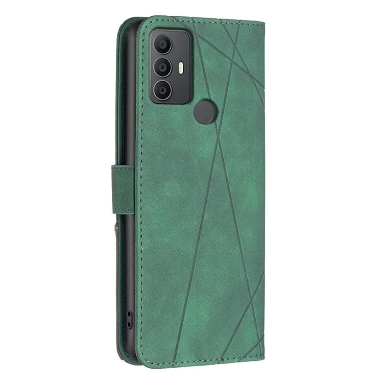 BINFEN COLOR BF05 For TCL 305 / 306 / 30 SE / 30E Phone Case PU Leather Flip Cover