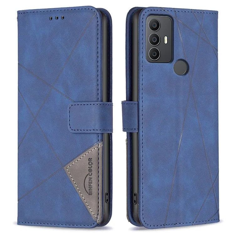 BINFEN COLOR BF05 For TCL 305 / 306 / 30 SE / 30E Phone Case PU Leather Flip Cover