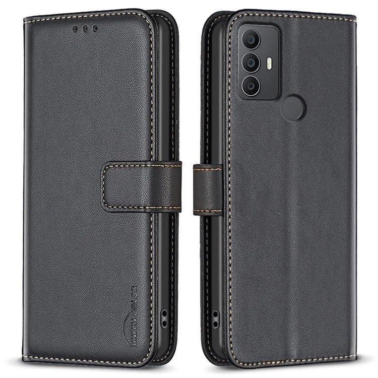 BINFEN COLOR BF17 For TCL 305 / 306 / 30 SE / 30E Leather Case Wallet Flip Phone Cover