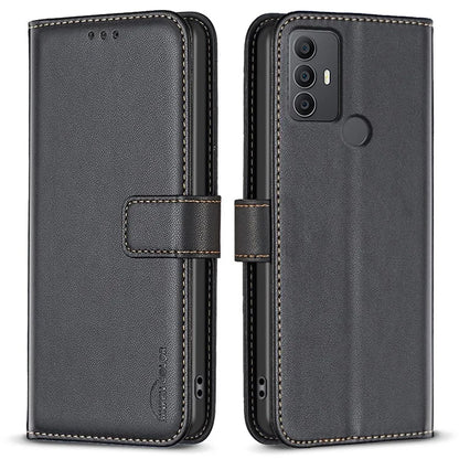 BINFEN COLOR BF17 For TCL 305 / 306 / 30 SE / 30E Leather Case Wallet Flip Phone Cover