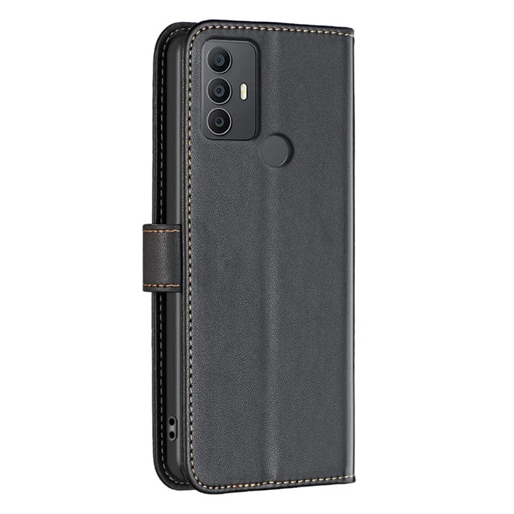 BINFEN COLOR BF17 For TCL 305 / 306 / 30 SE / 30E Leather Case Wallet Flip Phone Cover