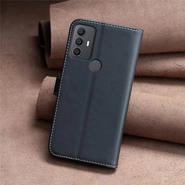 BINFEN COLOR BF17 For TCL 305 / 306 / 30 SE / 30E Leather Case Wallet Flip Phone Cover