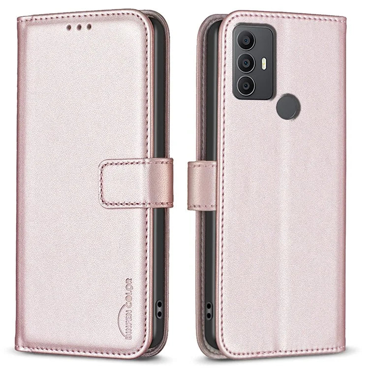 BINFEN COLOR BF17 For TCL 305 / 306 / 30 SE / 30E Leather Case Wallet Flip Phone Cover