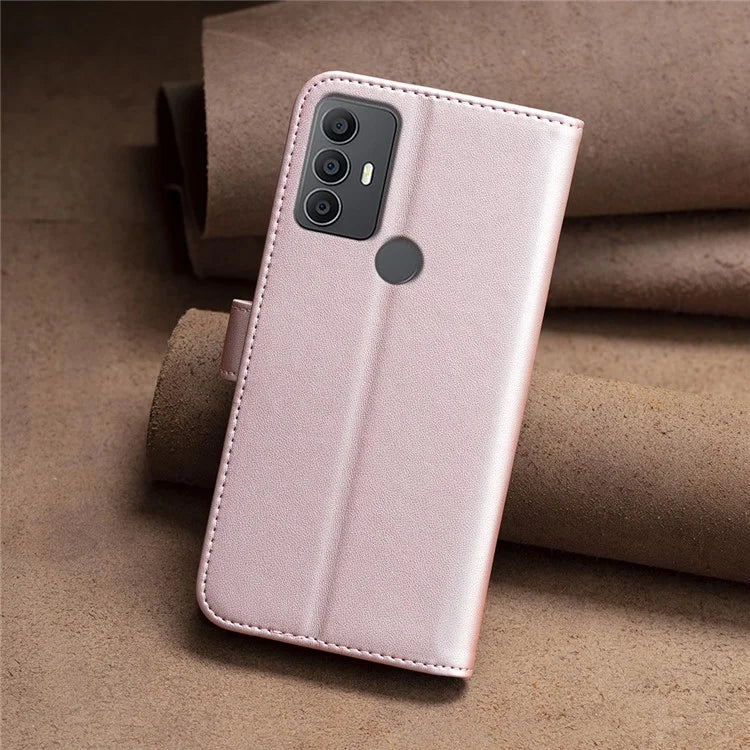 BINFEN COLOR BF17 For TCL 305 / 306 / 30 SE / 30E Leather Case Wallet Flip Phone Cover