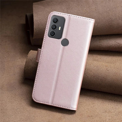 BINFEN COLOR BF17 For TCL 305 / 306 / 30 SE / 30E Leather Case Wallet Flip Phone Cover