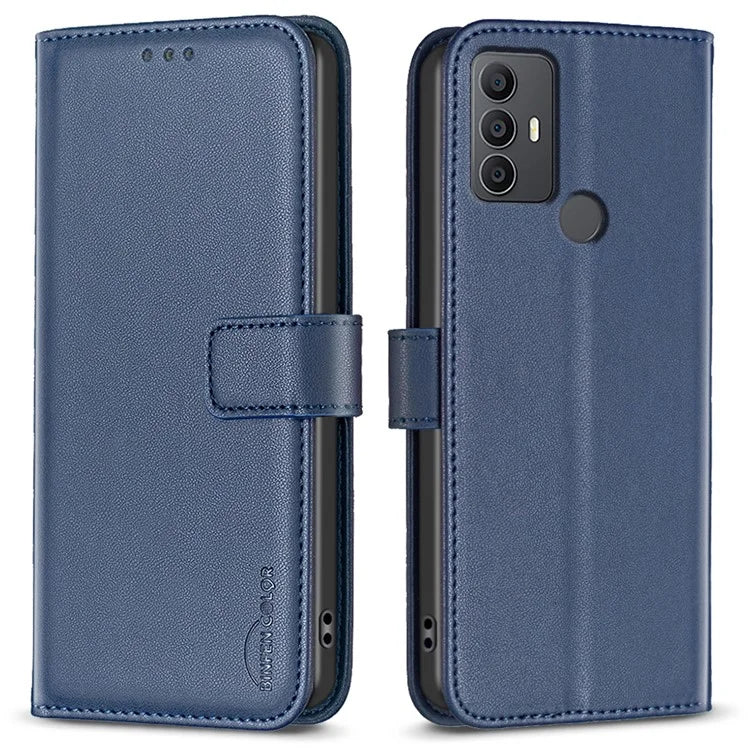 BINFEN COLOR BF17 For TCL 305 / 306 / 30 SE / 30E Leather Case Wallet Flip Phone Cover