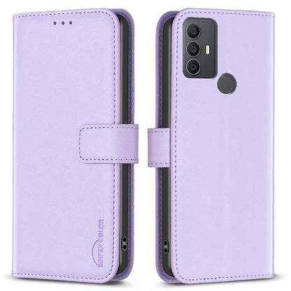 BINFEN COLOR BF17 For TCL 305 / 306 / 30 SE / 30E Leather Case Wallet Flip Phone Cover