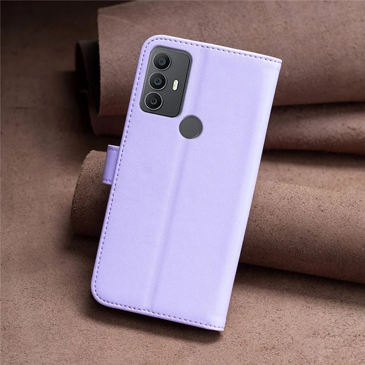 BINFEN COLOR BF17 For TCL 305 / 306 / 30 SE / 30E Leather Case Wallet Flip Phone Cover