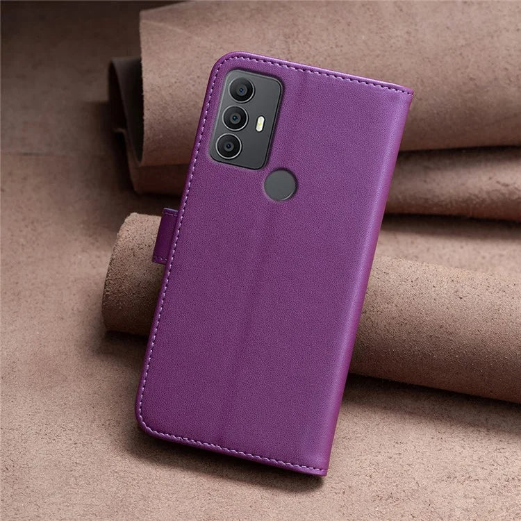 BINFEN COLOR BF17 For TCL 305 / 306 / 30 SE / 30E Leather Case Wallet Flip Phone Cover