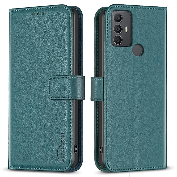 BINFEN COLOR BF17 For TCL 305 / 306 / 30 SE / 30E Leather Case Wallet Flip Phone Cover