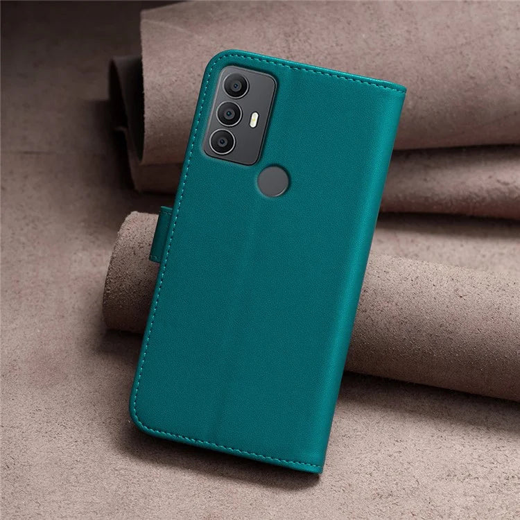 BINFEN COLOR BF17 For TCL 305 / 306 / 30 SE / 30E Leather Case Wallet Flip Phone Cover