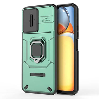 For Xiaomi Redmi 13C 4G / Poco C65 4G Case Kickstand Phone Cover with Slide Lens Lid