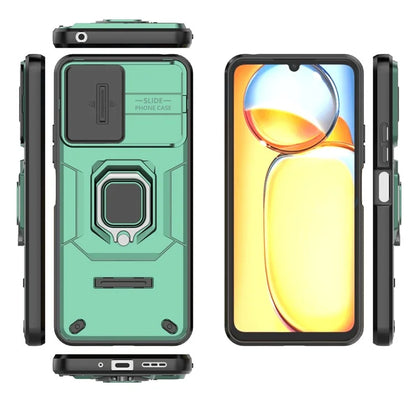 For Xiaomi Redmi 13C 4G / Poco C65 4G Case Kickstand Phone Cover with Slide Lens Lid