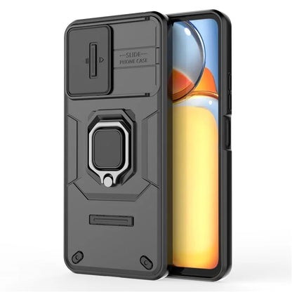 For Xiaomi Redmi 13C 4G / Poco C65 4G Case Kickstand Phone Cover with Slide Lens Lid