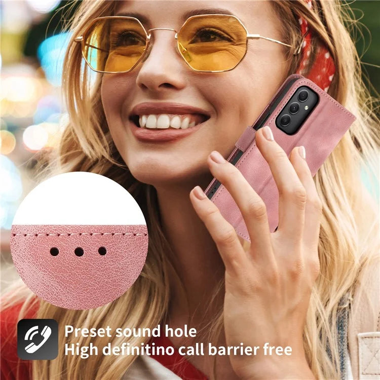 For Samsung Galaxy A35 5G Cell Phone Case TPU+PU Leather Flower Imprinted Cover with Straps